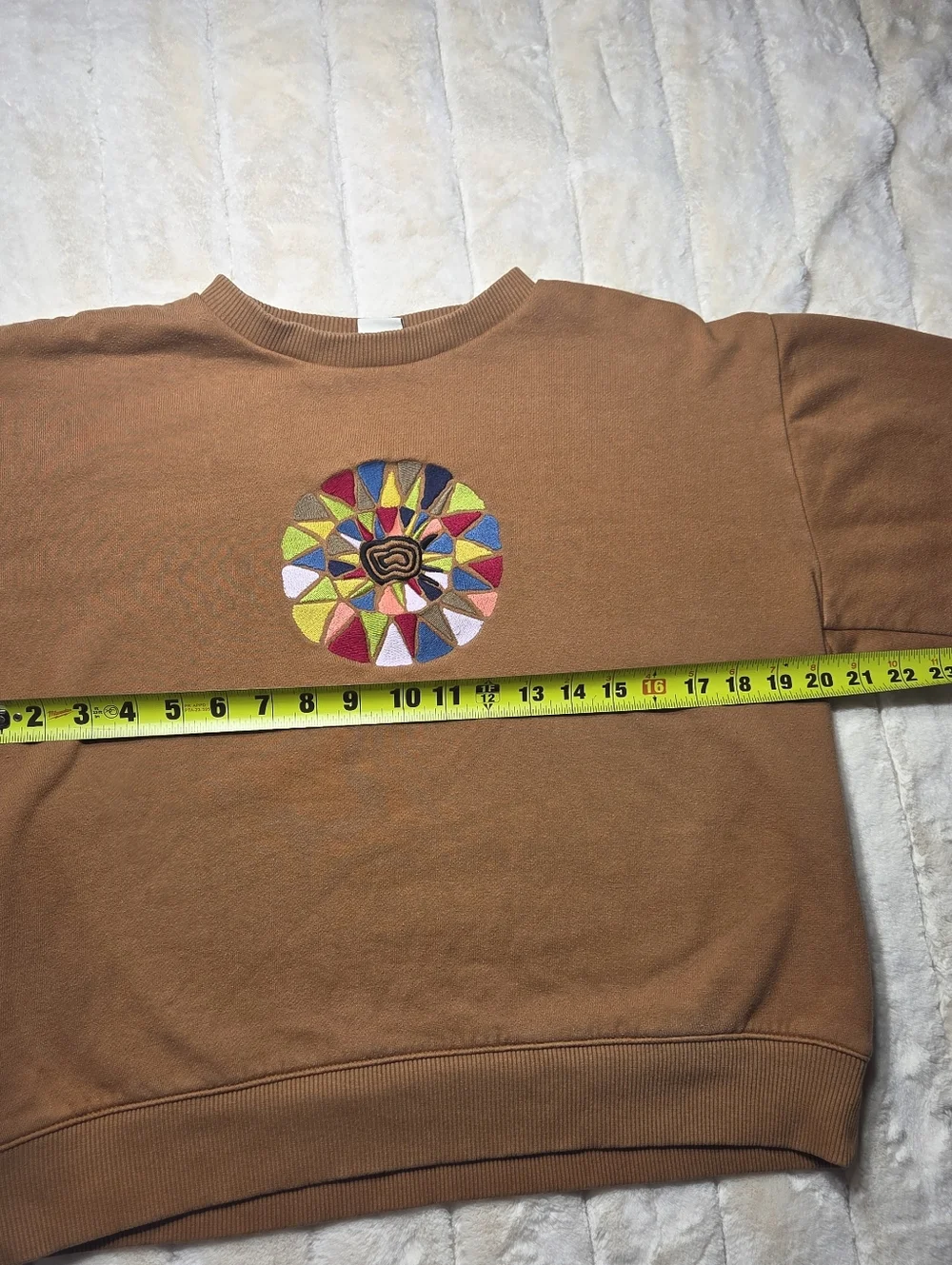 Vans Brown Crewneck with Multicolor Circular Graphic - Picture 4 of 7